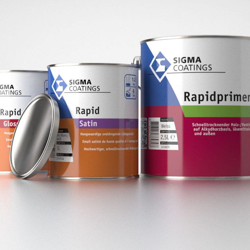 Sigma packaging of paint cans