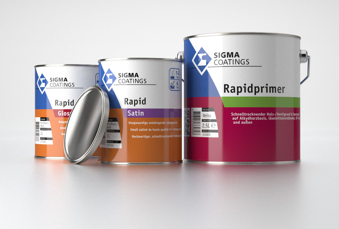 Sigma packaging of paint cans