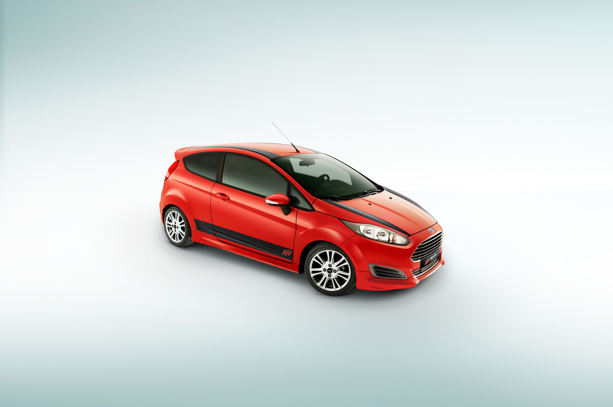Ford; fiesta; hot hatch; red; car; striping; white background; studio; amsterdam; the netherlands; rood; auto; witte achtergrond
